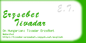 erzsebet tivadar business card